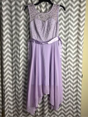 Lavender Lace and Chiffon Dress